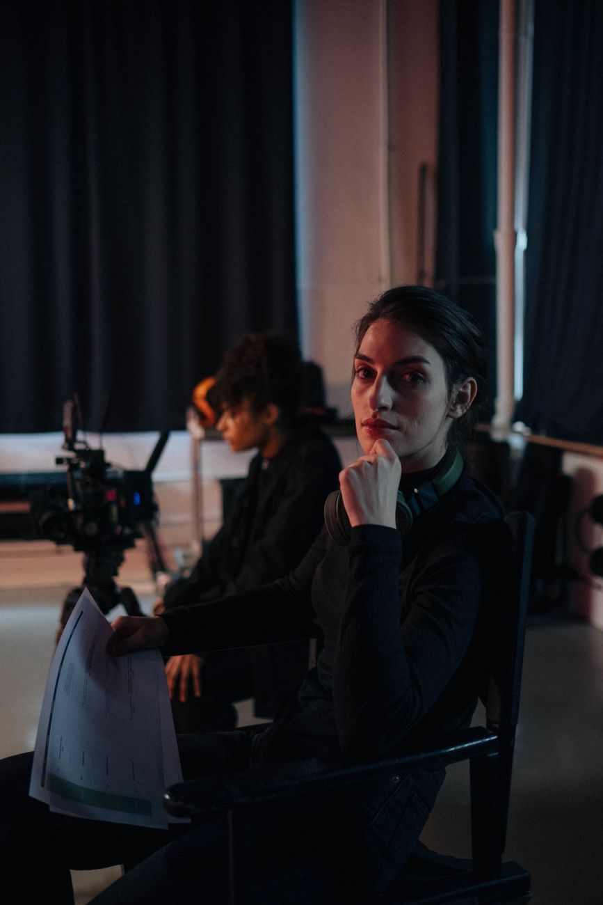 Portrait of a mature female television producer